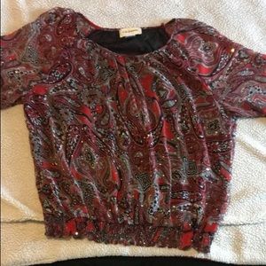Sparkled Red Blouse